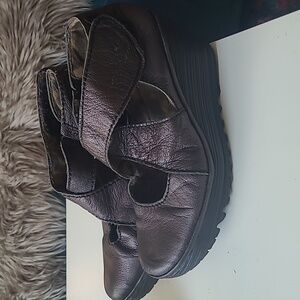 Fly London wedge shoes size 38 gray